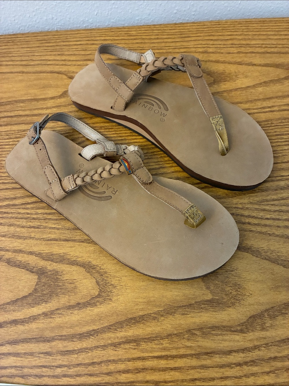 Rainbow T-Street Leather Braided Straps Sandals